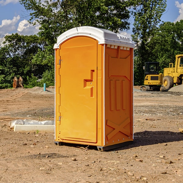 how often are the portable toilets cleaned and serviced during a rental period in Roseland Virginia